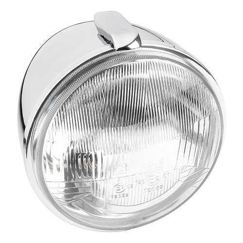  Complete H4 chrome-plated bowl headlight repro for 2cv vans - CV32356 