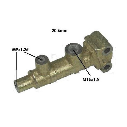 Maître cylindre simple bocal pour Dyane (08/1967-01/1969)- M9 - 20.6mm - CV43130