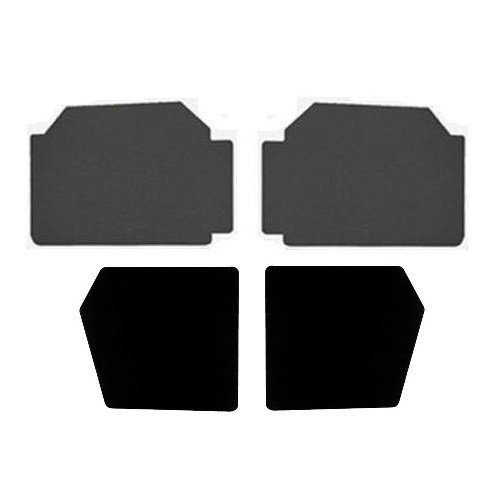 High black leatherette door panels for 2cvs from 1961 to 1974