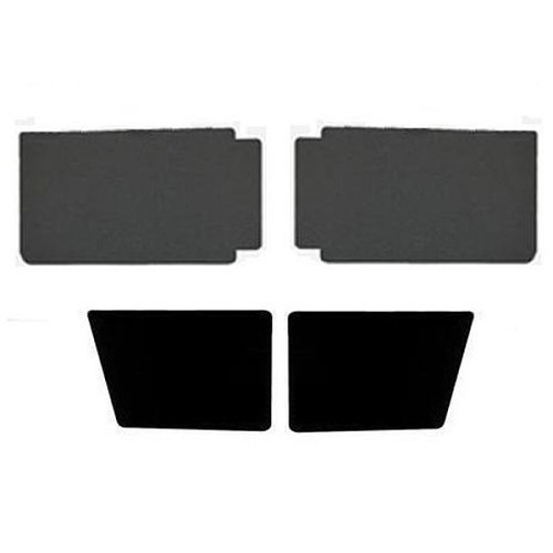 Low black leatherette door panels for 2cvs after 1974 and Charleston