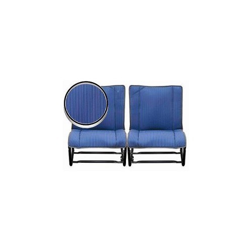  Fundas de asiento delantero tipo Bayadera para 2cv - azules diamantadas - CV50194 