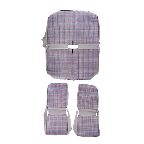 Asymmetrical seat and rear bench seat covers in tartan - CV50384