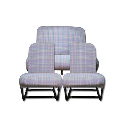  Asymmetrische stoelhoezen en achterbank plaid - CV50384 