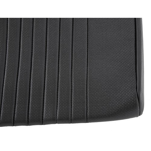 Asymmetrical perforated black leatherette seat and rear seat covers - CV50390