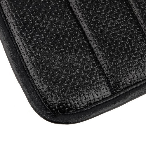 Front and rear seat covers in black perforated leatherette without flaps - CV50428
