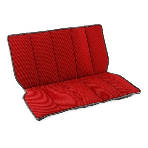 Cubierta del asiento trasero bayadères para 2cv AZAM (03/1963-09/1967) - diamante rojo