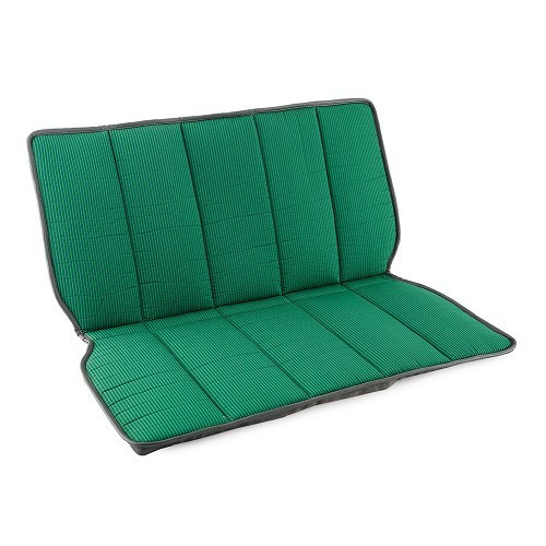 Cubierta del asiento trasero bayadères para 2cv AZAM (03/1963-09/1967) - diamante verde