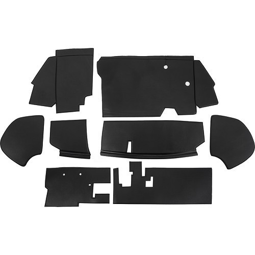  Black front soundproofing for 2cv van after 1970 - 8 pieces - CV52078 