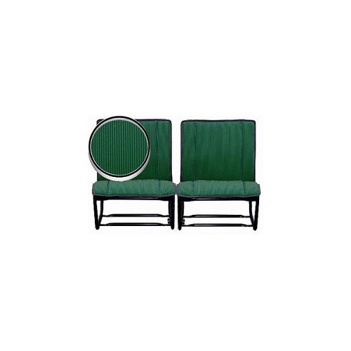  Bayadere striped front seat covers for 2cv vans - Green diamond - CV52198 