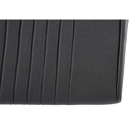 Symmetrical perforated black leatherette seat and rear bench seat covers for Dyanes - CV53368