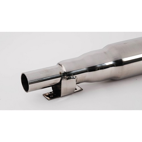 Centre exhaust silencer (torpedo) for 2cvs - STAINLESS STEEL - CV70186