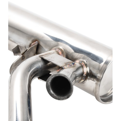 Front exhaust silencer (horned) for 2cvs with 602cc engines - STAINLESS STEEL - CV70194