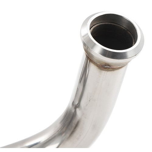 Front exhaust silencer (horned) for 2cvs with 602cc engines - STAINLESS STEEL - CV70194