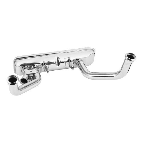 Front exhaust silencer (horned) for 2cvs with 602cc engines - STAINLESS STEEL