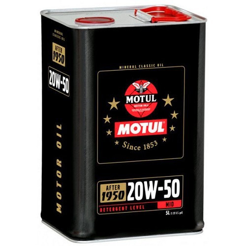  Huile moteur MOTUL Classic 20W50 pour 2CV et dérivés - minérale - 5 Litres - CV70304 