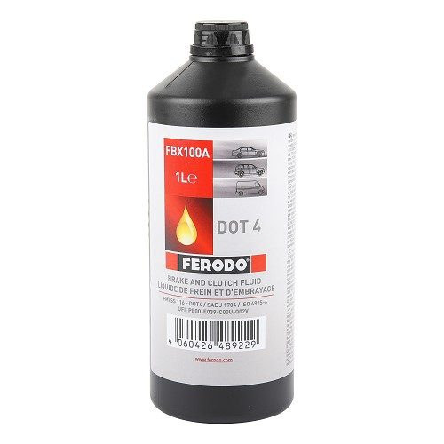  Rem- en koppelingsvloeistof Ferodo DOT 4 - 1 liter - CV70404 