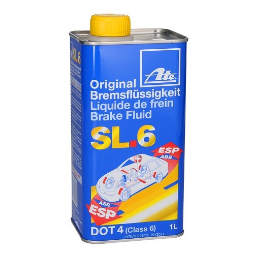  Liquide de frein ATE SL.6 DOT 4 pour 2CV et dérivés- 1 L - CV70410 