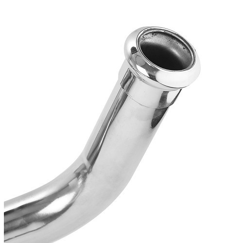 Front exhaust silencer (horned) for DYANE6 and Acadiane - STAINLESS STEEL - CV73194