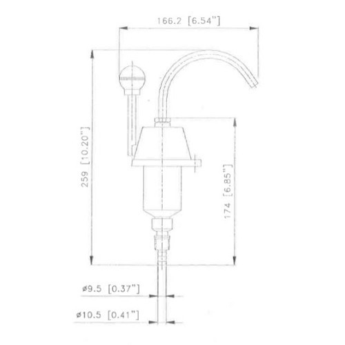  Handpumpe - Schlauch Ø 12 mm- Wohnmobile und Wohnwagen. - CW10058-1 