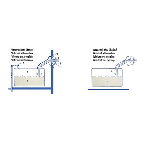 HEOS UNIVERSELE vuldop voor tank MET OF ZONDER overloopventiel - 1/2'' universele aansluiting - CW10128