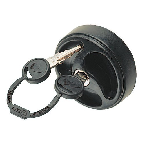 Cap WITH BLACK barrel for WATER OR FUEL tanks - motorhomes and caravans. - CW10138