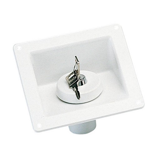 Keyed cap for 158x137 mm Chantal white tank filler cup - motorhomes and caravans. - CW10150