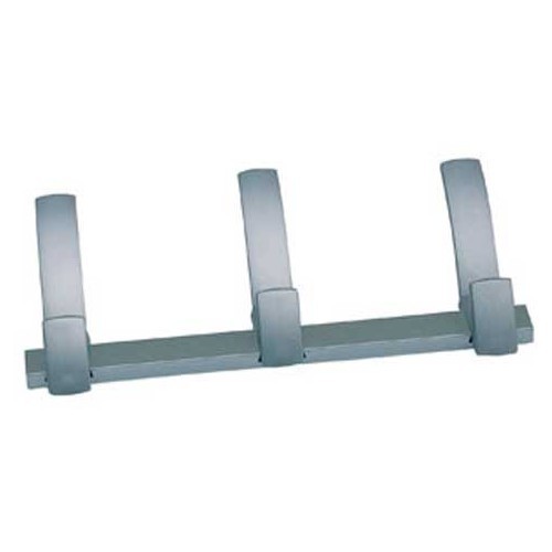  3-hook matte nickel plated 240x113 mm rack - motorhomes and caravans. - CW10184 