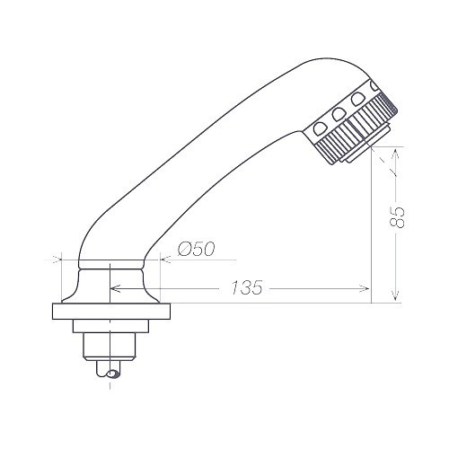 REICH de Luxe Handbrause 3 Funktionen (Regen, Strahl, Aus) - CW10204