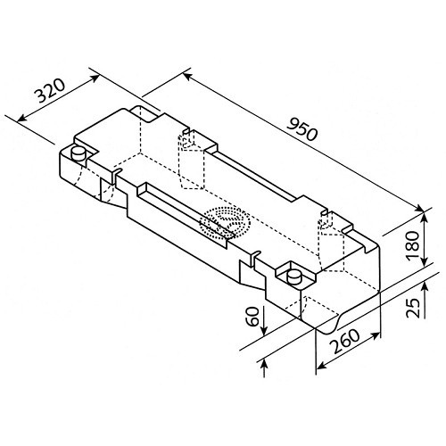 Serbatoio dell'acqua da 45 L per VW T2 / T3 - CW10278