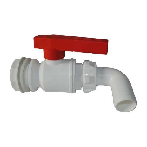 Drainage valve 1/4 turn threaded Ø 25 mm outlet