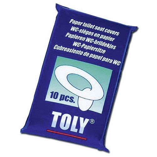 Set van 10 chemische toiletbrillen