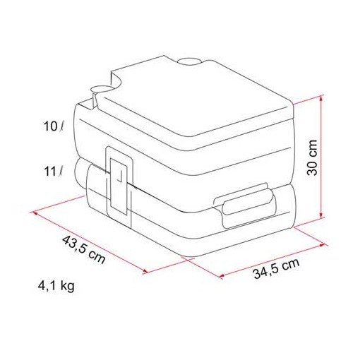 Inodoro portátil Bi-Pot 30 Fiamma - autocaravanas y caravanas. - CW10363