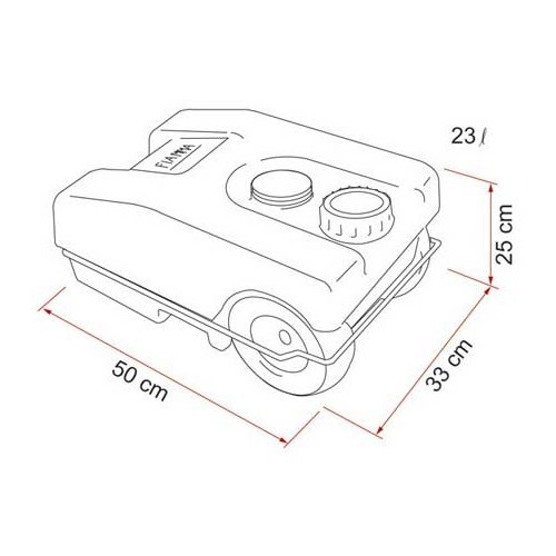 Serbatoio per acque reflue ROLL-TANK 23W FIAMMA - CW10438