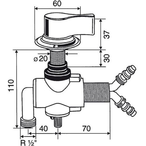 White MONOMIX Reichmixer tap - CW10546