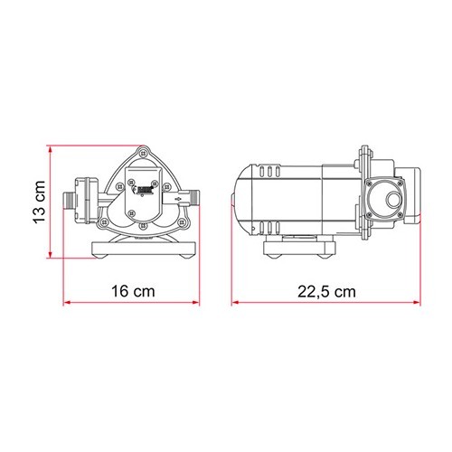  AQUA 8 - 7l FIAMMA pump - 12V - campers and caravans. - CW10620-3 