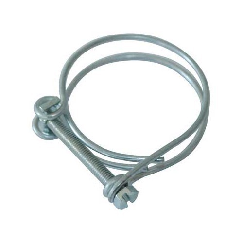 Double-wire clamp for 75 mm drainpipe