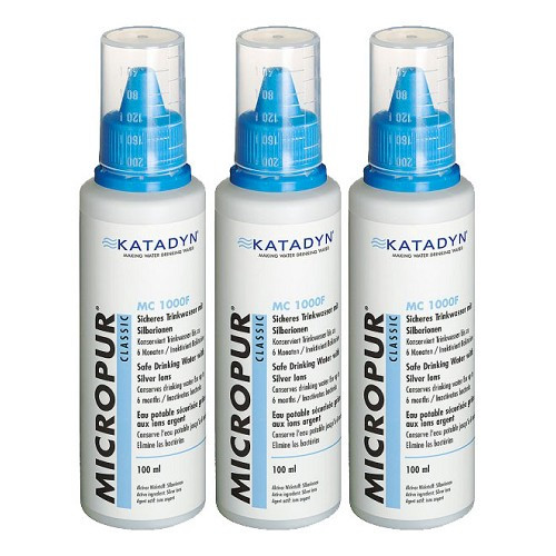 Kit of 3 MICROPUR CLASSIC 100ml water conservators - motorhomes and caravans. - CW10829