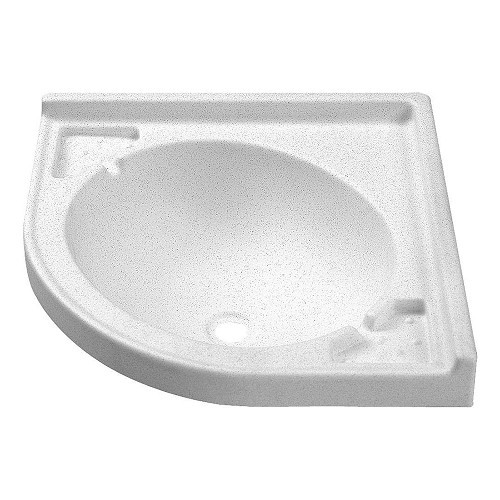  Lavabo d'angle blanc sans bonde 418x418x150 mm - CW11053 