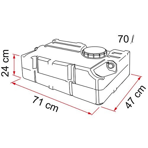 FIAMMA TANK 70 schoonwatertank - 70 liter - CW11123