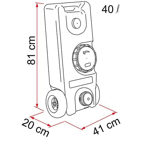 Serbatoio mobile ROLL TANK 40F Fiamma - acqua pulita - 35 litri - CW11124