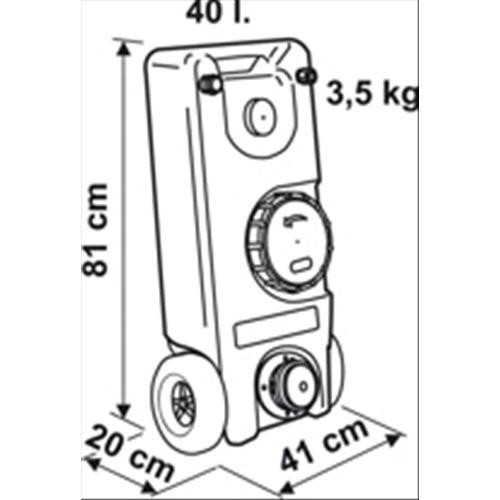 Depósito de aguas residuales ROLL TANK 40W FIAMMA - 35 litros - CW11125