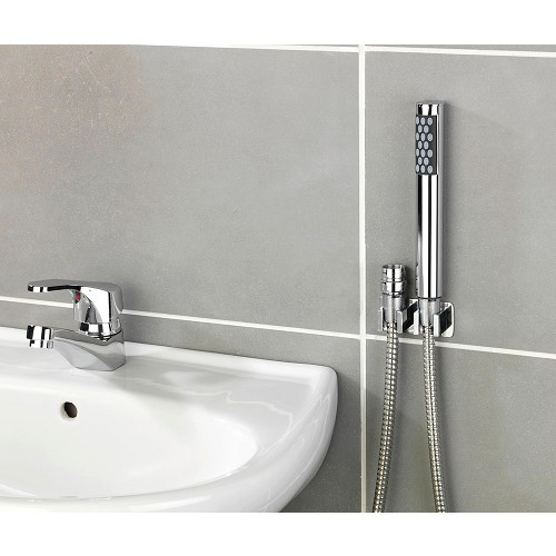 WENKO set de ducha plata con manguera 115 cm - CW11465