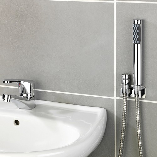 WENKO set de ducha plata con manguera 115 cm - CW11465