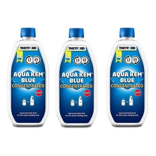  Set van 3 AQUA KEM Blue geconcentreerde additieven 0,78lTHETFORD - CW11514 