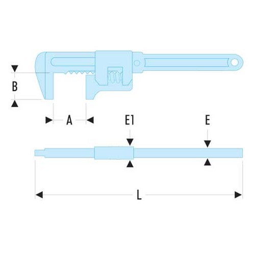 Clé à crémaillère Taille 60 mm FACOM - FA23884