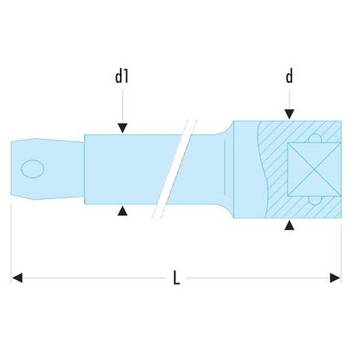 Standaard verlengstuk 1/4" FACOM - FA24058