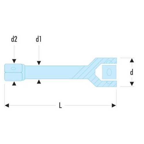 3/8" extensions,- Presentation : brilliant chrome-plated." - 50 mm - FA24517