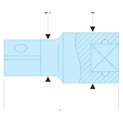 1/2" extensions,- Presentation : brilliant chrome-plated." FACOM - FA25051