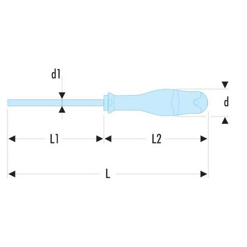 Clé mâle 6 pans emmanchée 3 mm FACOM - FA29833