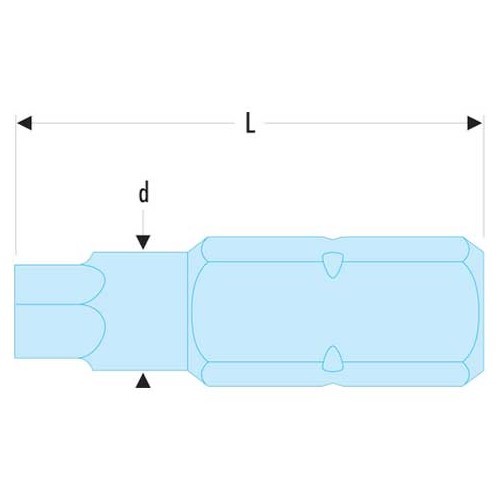Puntas estándar serie 1 para tornillos de 6 lados huecos métricos FACOM - FA30154